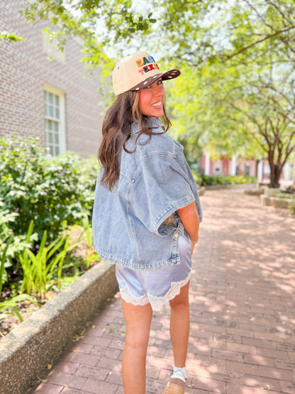 Saylor Denim Cape Jacket
