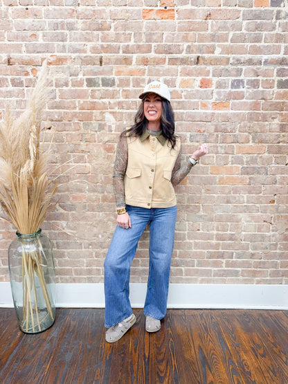 Winnie Barn Vest-Camel