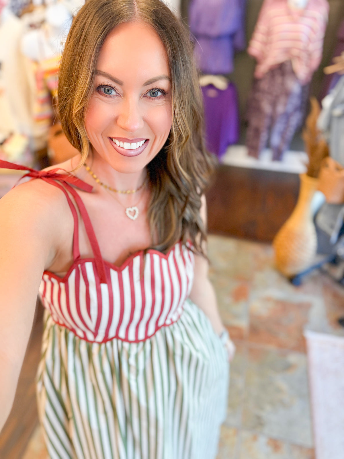 Presley Striped Midi Dress