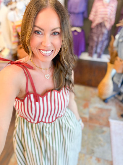 Presley Striped Midi Dress