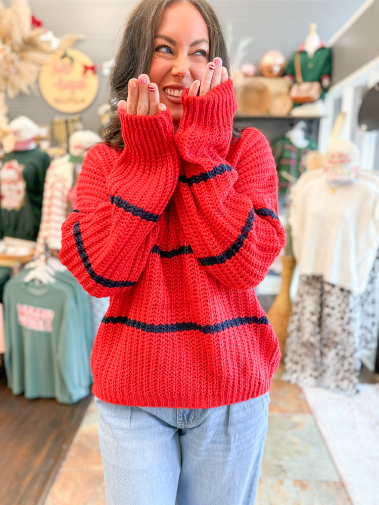 Brylee Oversized Striped Sweater