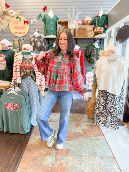 Landry Plaid Top