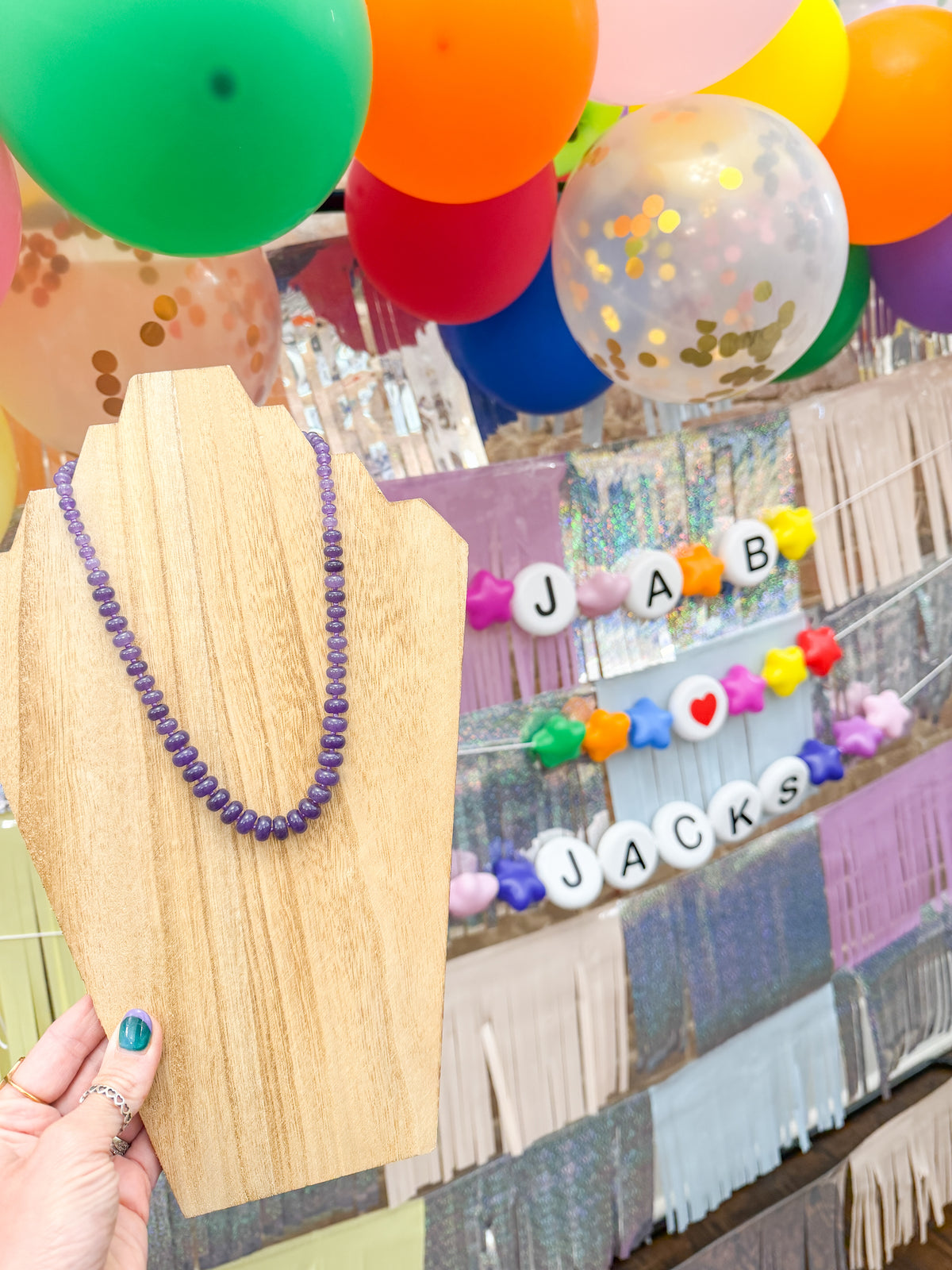 Purple Ombre Beaded Necklace