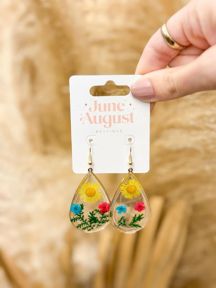 Pressed Flower Earrings