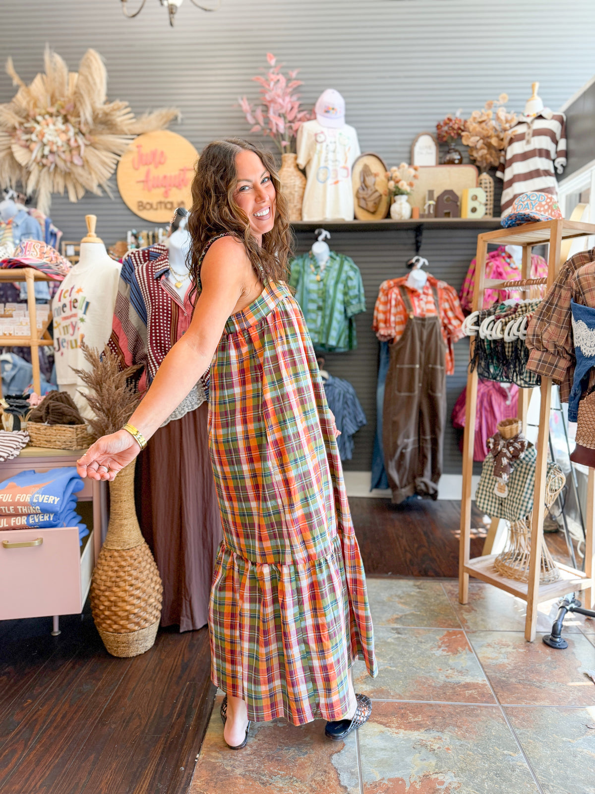 Grace Plaid Dress