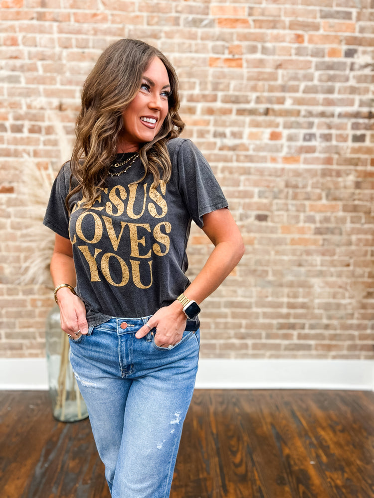 Jesus Loves You T-Shirt-Black