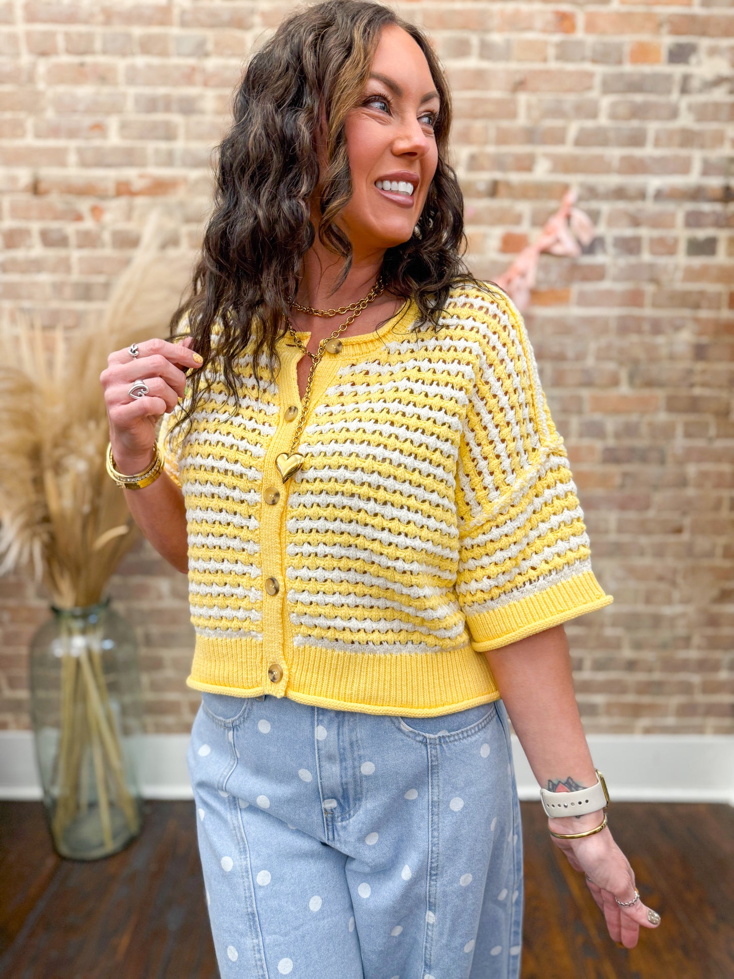 Brynlee Crochet Top-Butter Yellow