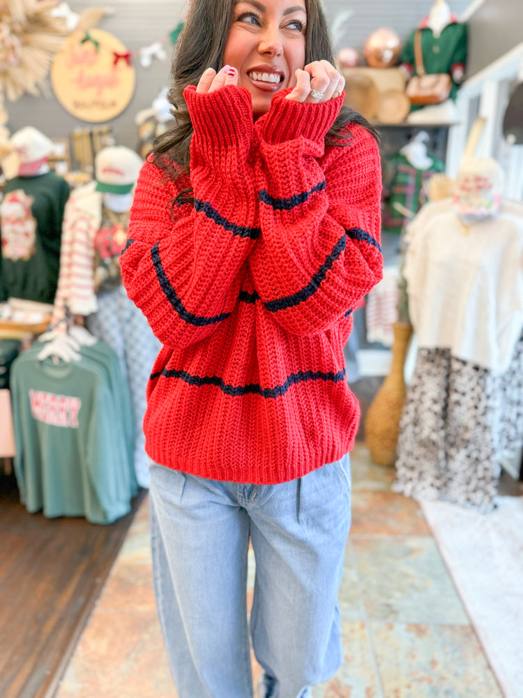 Brylee Oversized Striped Sweater