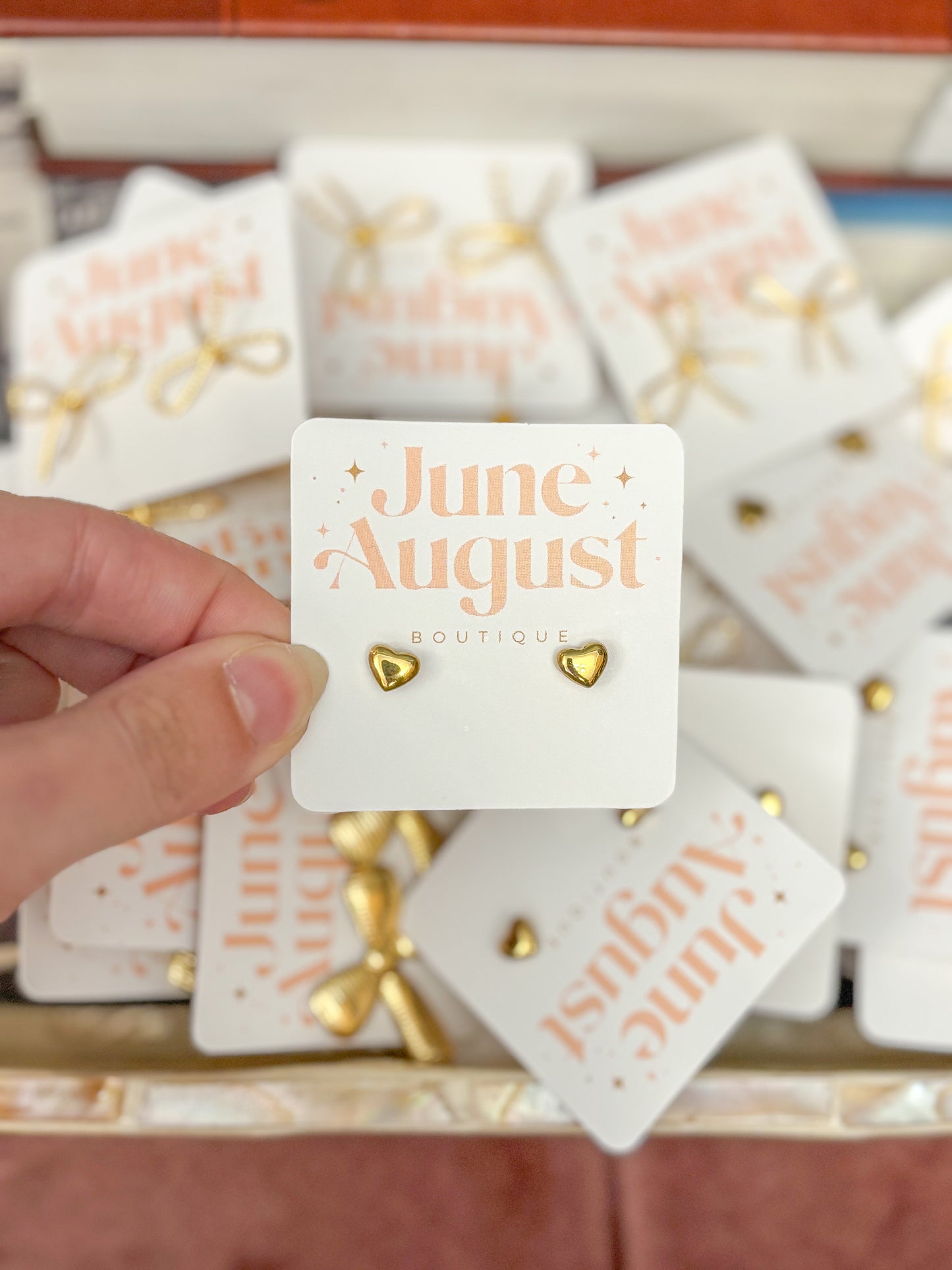 Non Tarnish Heart Studs