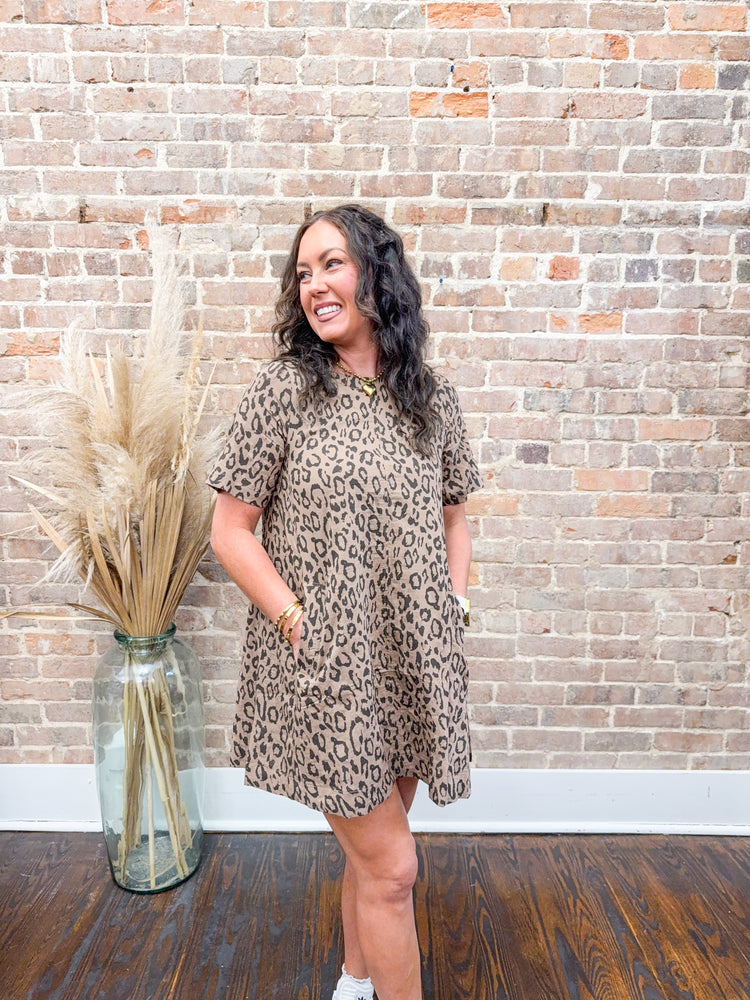 Heidi Leopard Mini Dress