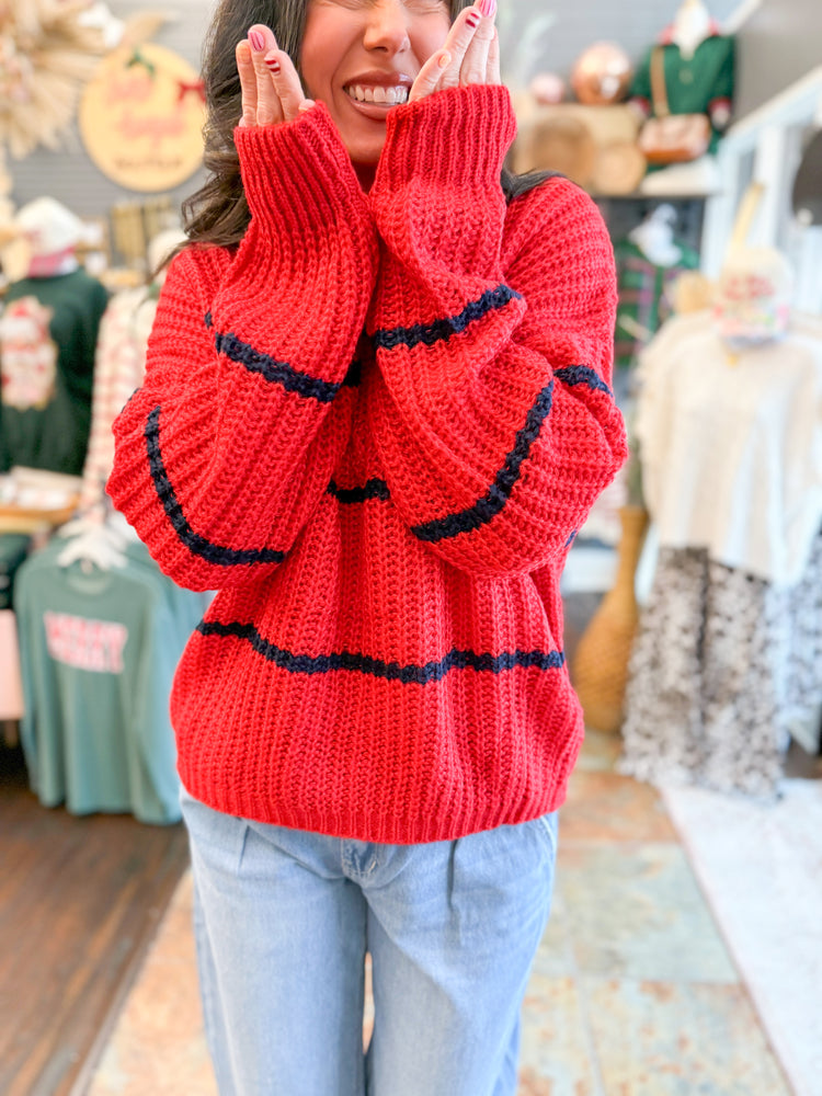 Brylee Oversized Striped Sweater