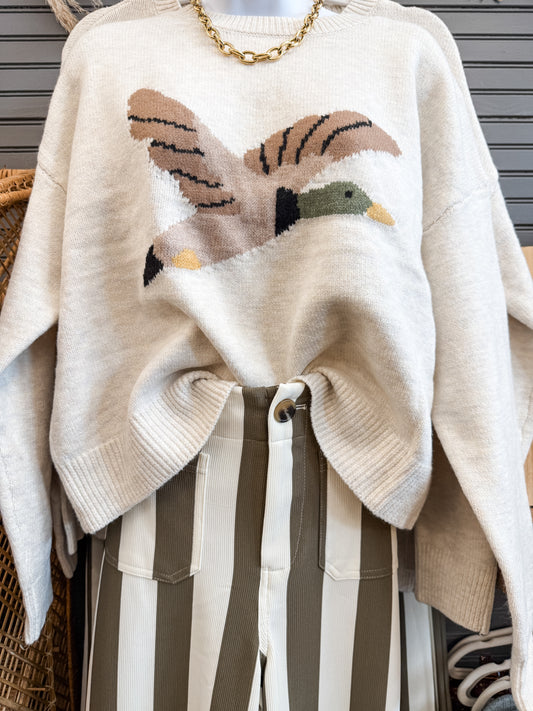 Flying Duck Sweater-Ivory