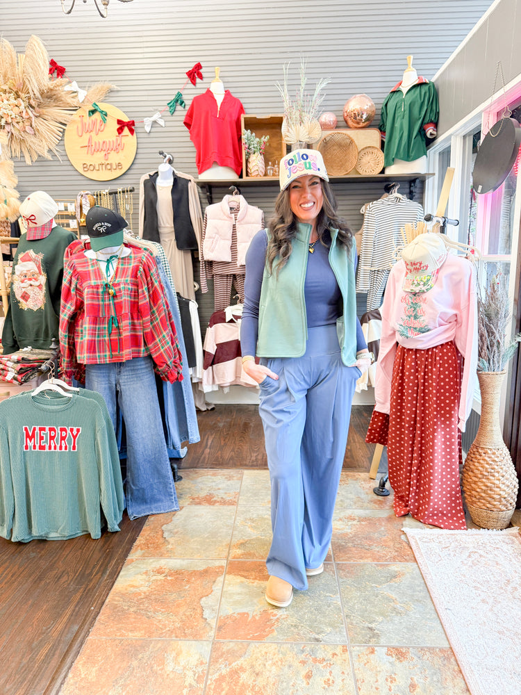 Bradley Ribbed Top-Denim