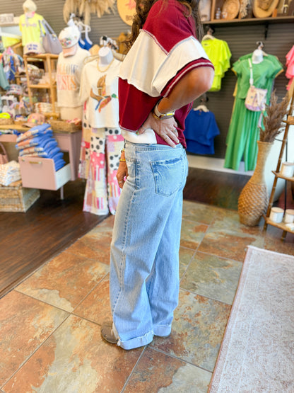 Brady Cuffed Baggy Jeans
