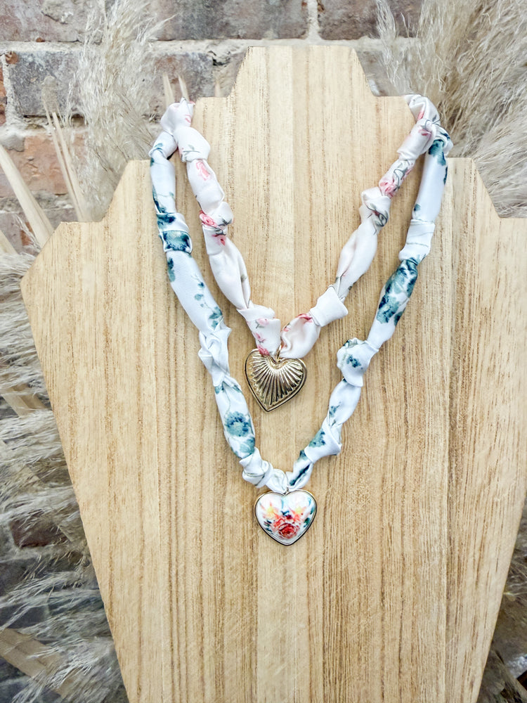 Floral Scarf Necklaces