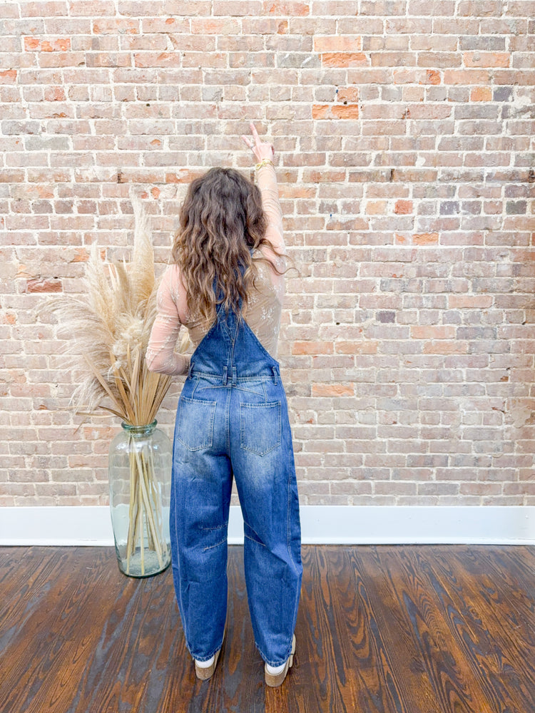 Mckenzie Denim Barrel Overalls