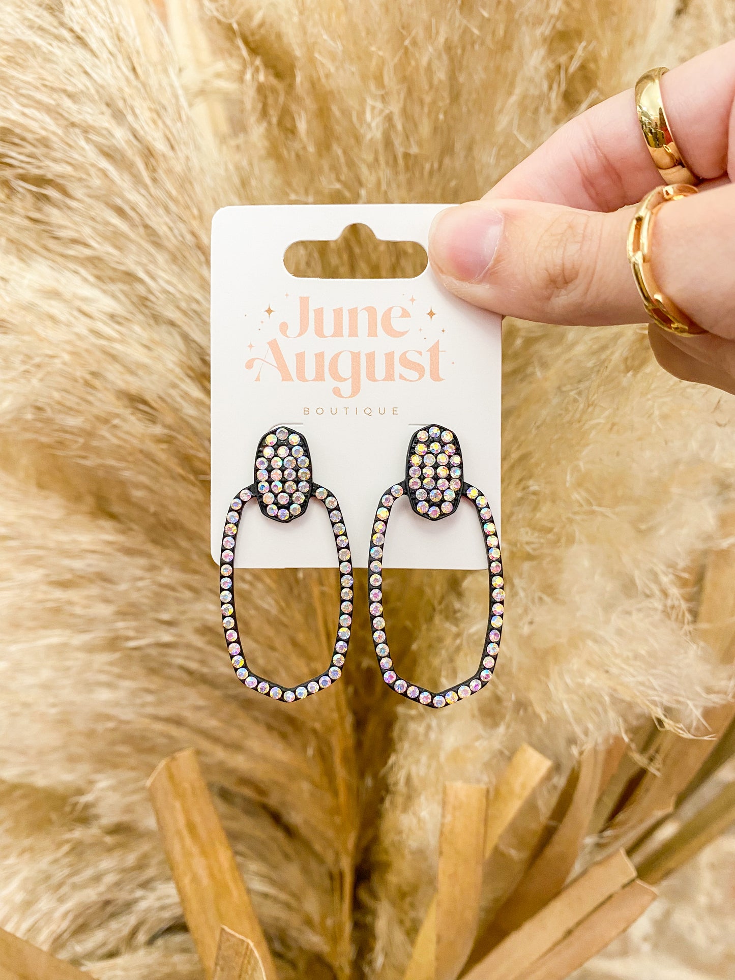 Crystal Open Drop Earrings