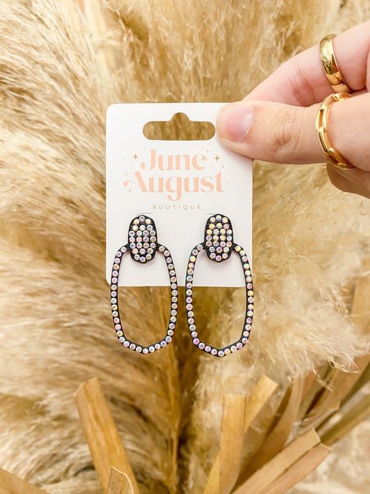 Crystal Open Drop Earrings