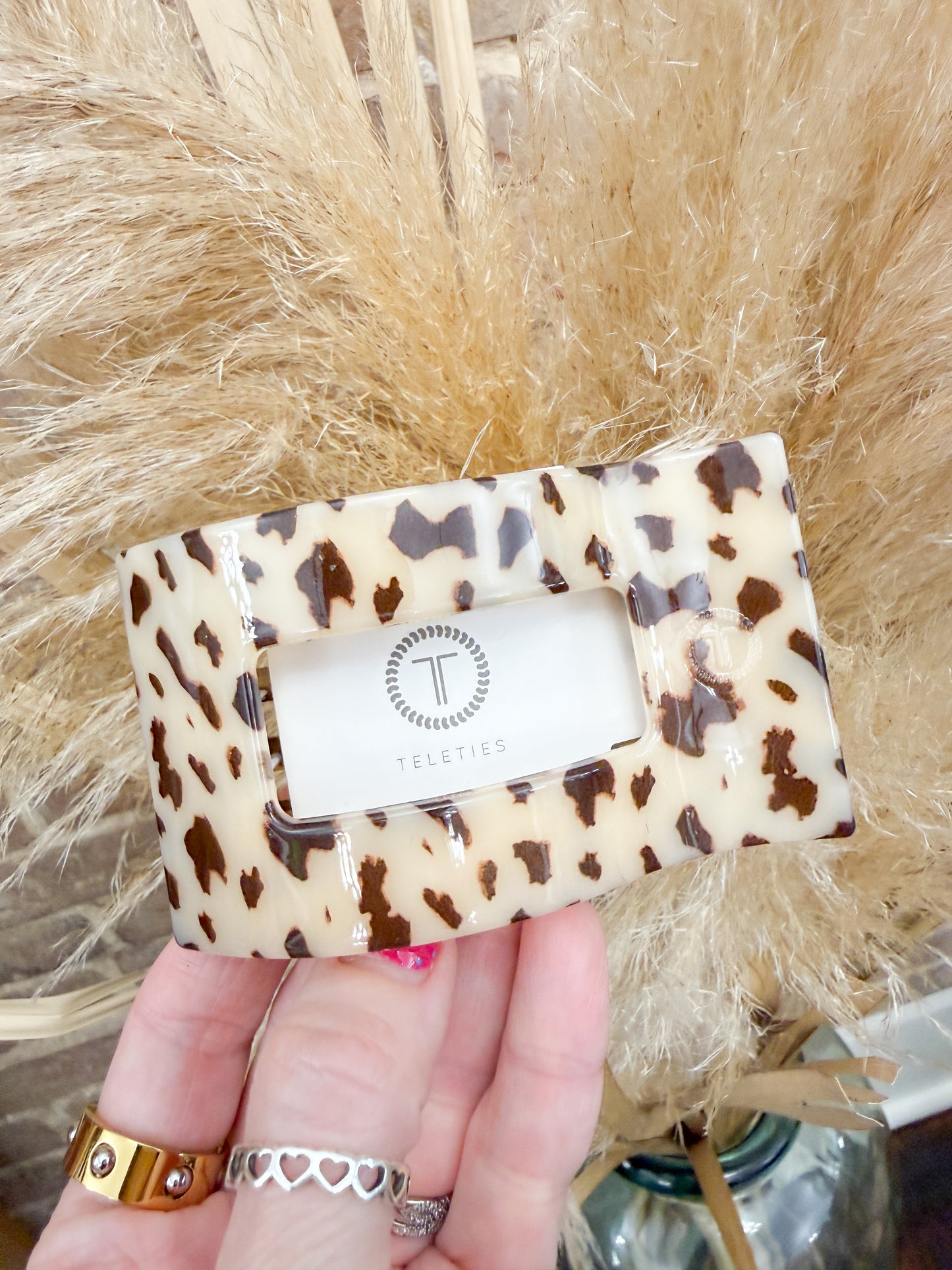 Teleties Rectangle Flat Hair Clip- Medium