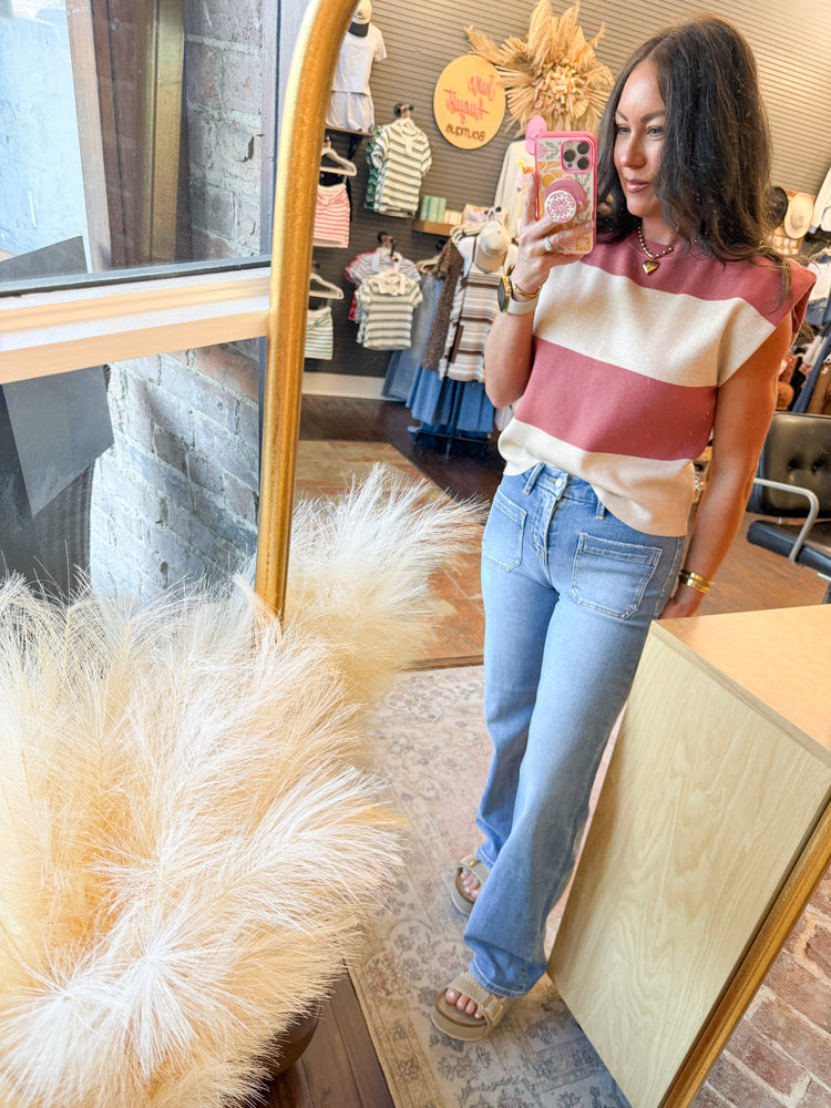 Raylee Striped Sweater Top