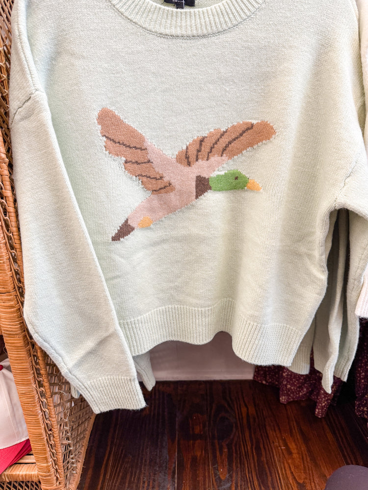 Flying Duck Sweater-Light Green