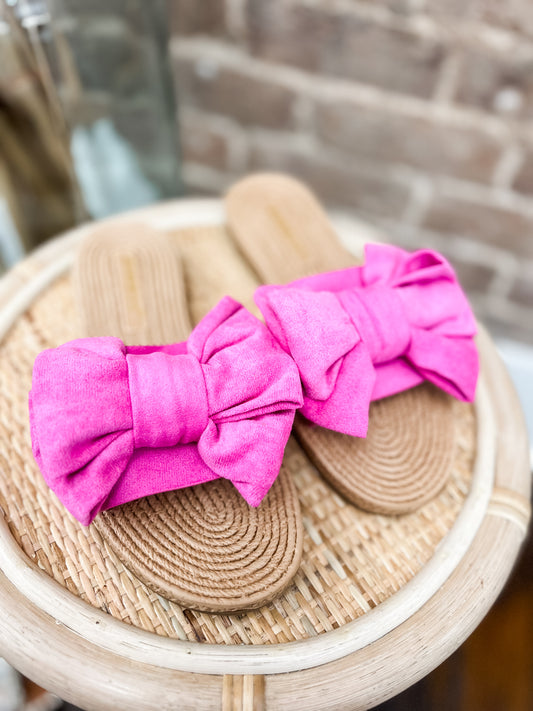 Bow Sandals-Pink