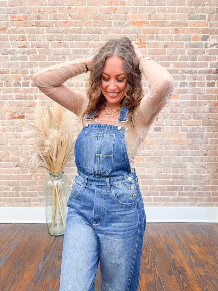 Mckenzie Denim Barrel Overalls