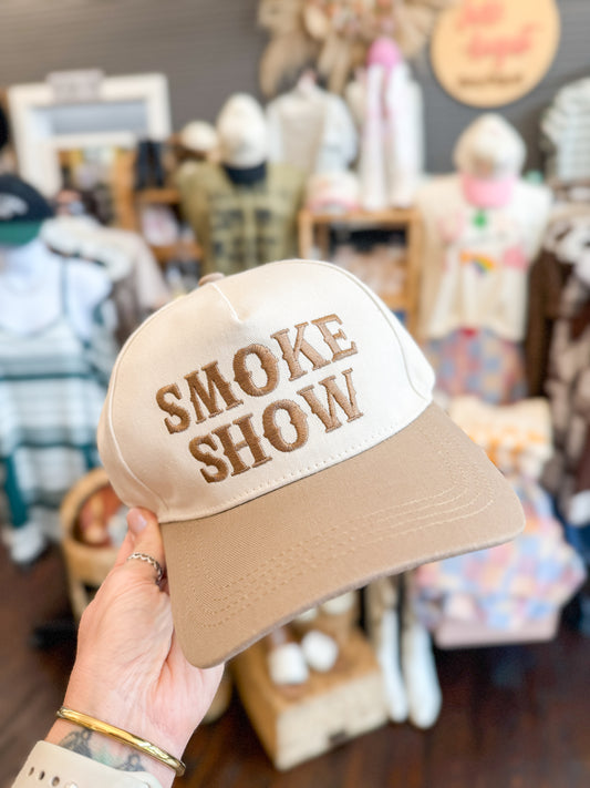 Smoke Show Canvas Hat-Mocha