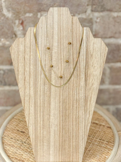 Dainty Layered Gold Necklace