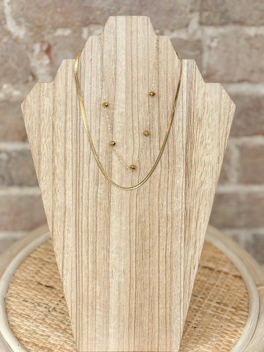 Dainty Layered Gold Necklace