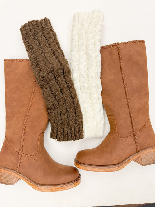 Cable Knit Leg Warmers