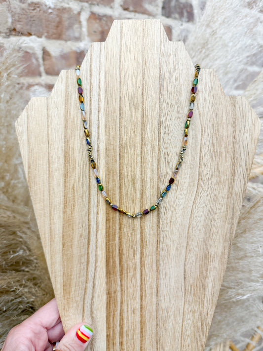 Non-Tarnish Bejeweled Necklace