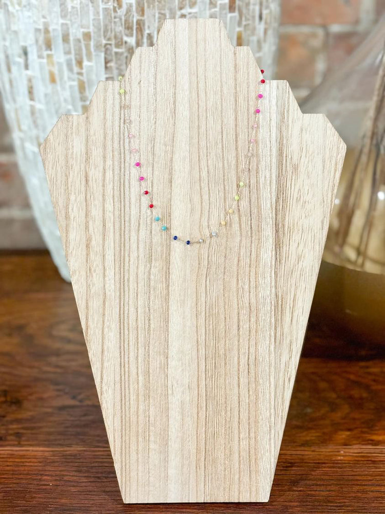 Dainty Colored Beaded Necklace