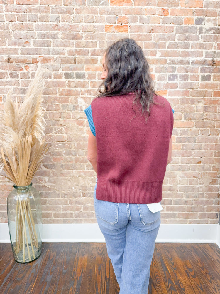 Corbin Contrast Sweater Vest