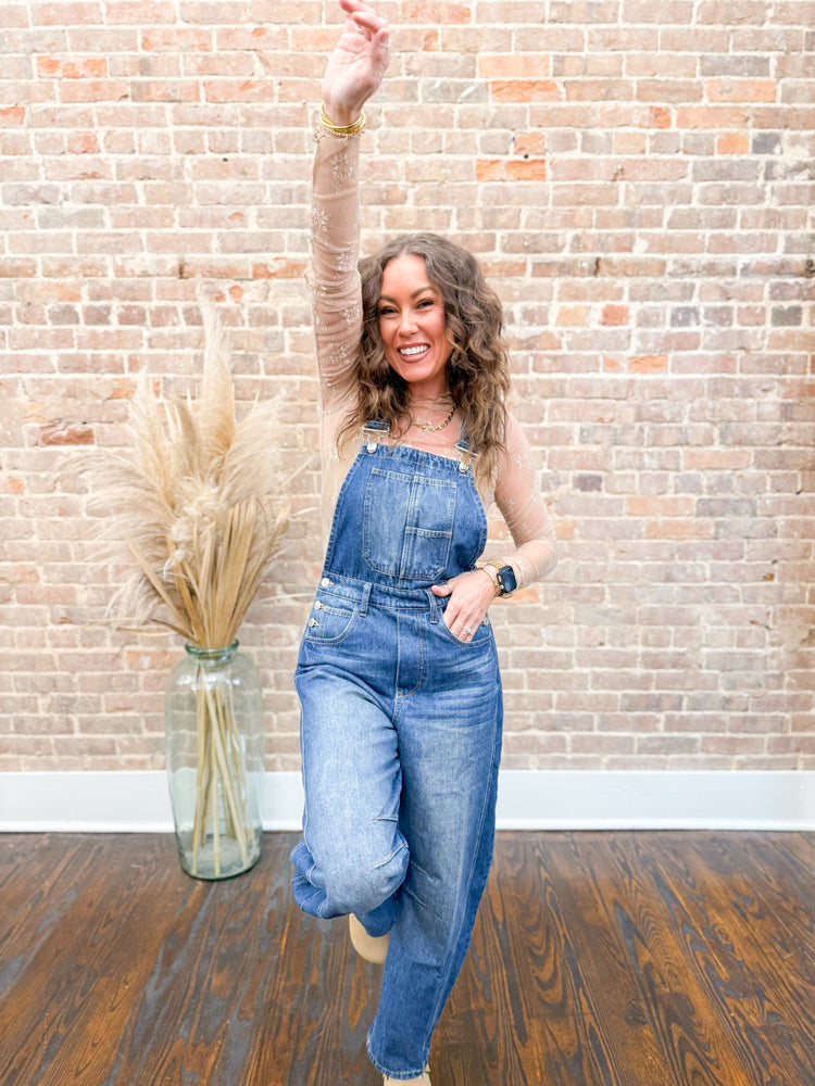 Mckenzie Denim Barrel Overalls