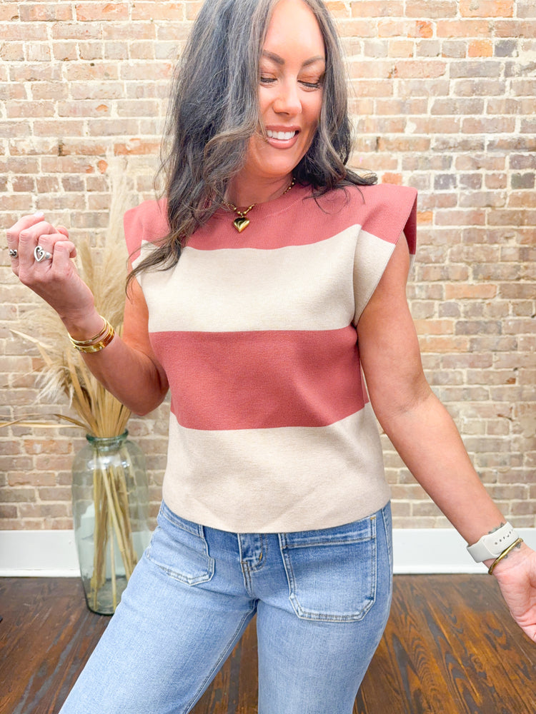 Raylee Striped Sweater Top