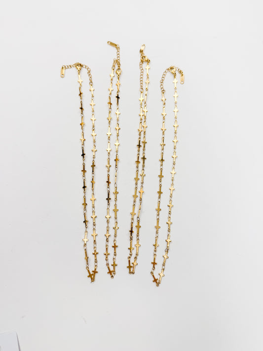 Non-Tarnish Cross Choker