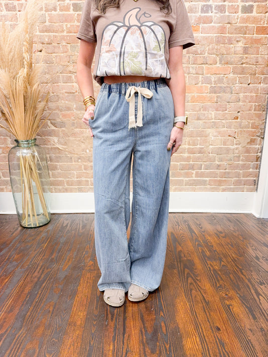 Harlow Drawstring Denim Pants