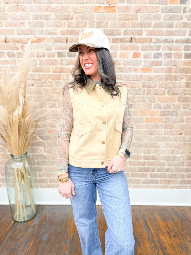 Winnie Barn Vest-Camel