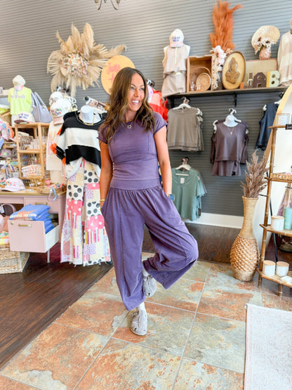 Brynn Mineral Wash Set-Plum