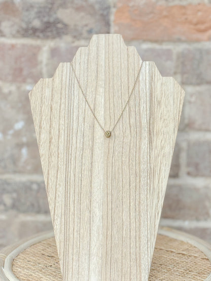Druzy Circle Stone Necklace