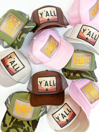 Y'all Trucker Hat-Hickory