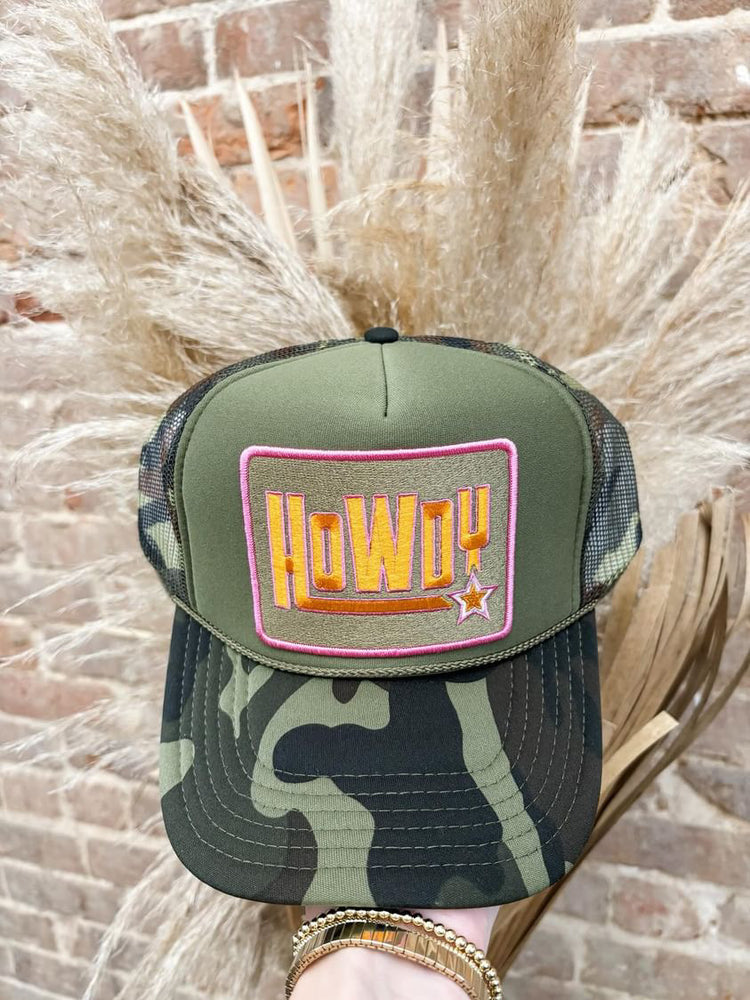 Howdy Trucker Hat-Camo