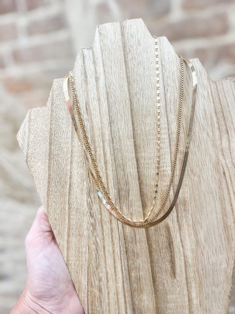 Gold Layered Link Necklace