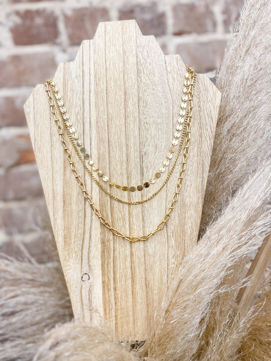 Non-Tarnish Multi Chain Necklace