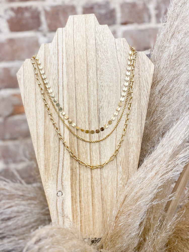 Non-Tarnish Multi Chain Necklace