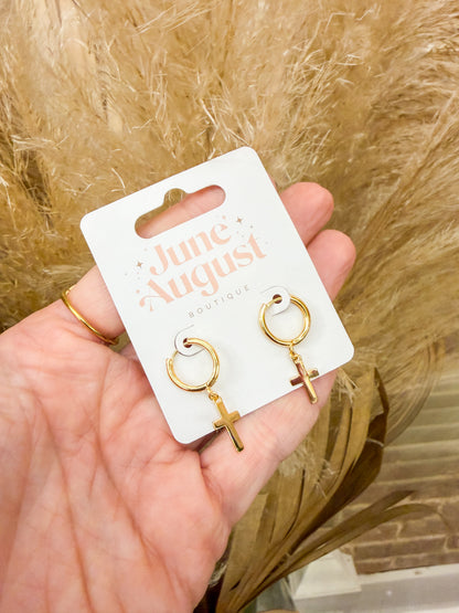Non Tarnish Dangle Charm Earrings