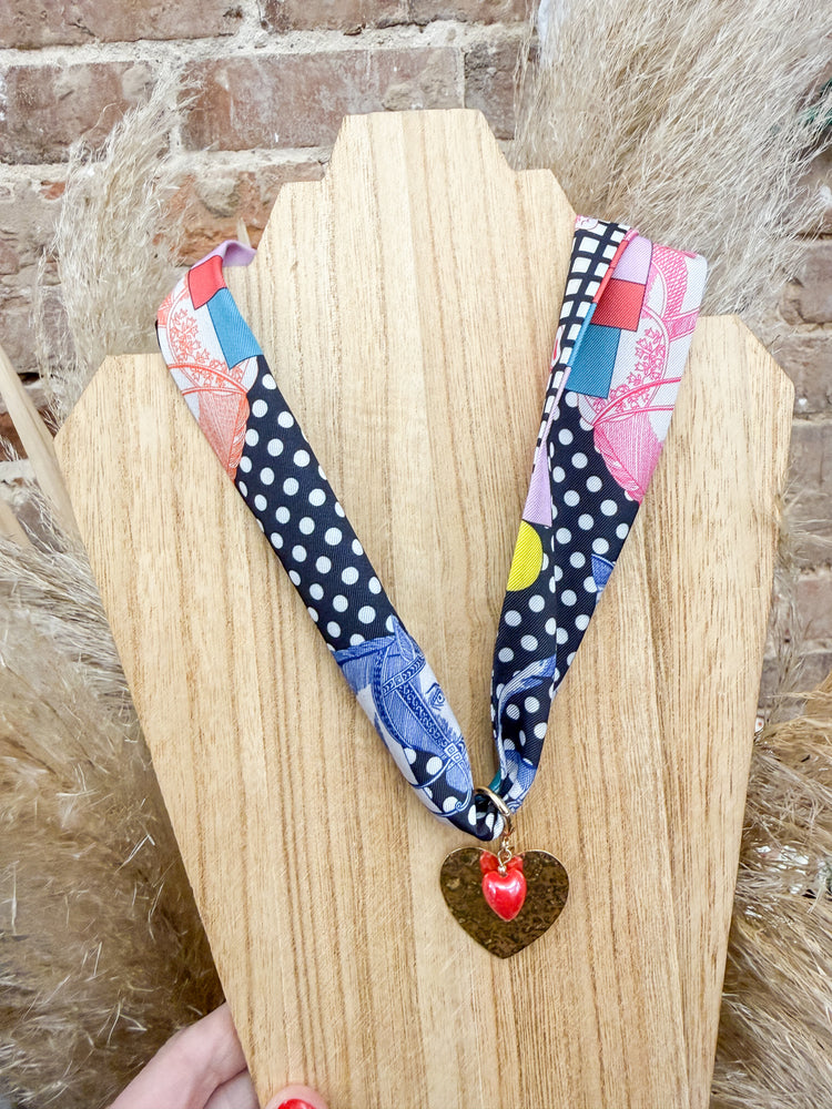 Luxe Heart Scarf Necklace