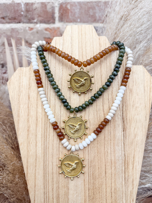 Gold Duck Beaded Necklaces