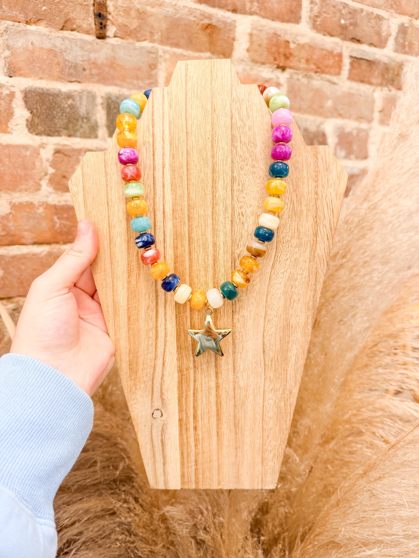 Ellie Beaded Star Necklace